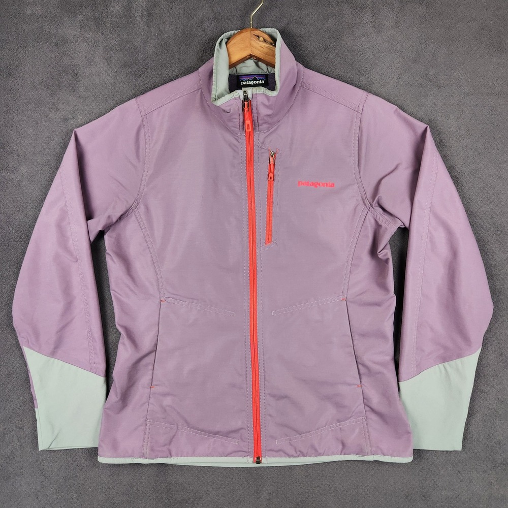 Patagonia All Free Jacket Womens Medium Purple Full Zip Lightweight Soft Shell